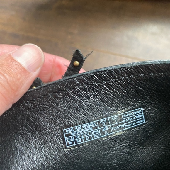 UGG Ariane Black Studded Nubuck Fringe wedge boots - Picture 15 of 15